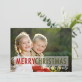 シンプルモダンクリスマス写真 シーズンカード (スタンド正面)