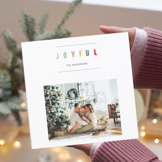 シンプルモダンクリスマス写真 | Joyful Holiday