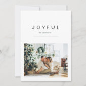 シンプルモダンクリスマス写真 | Joyful Holiday (正面)