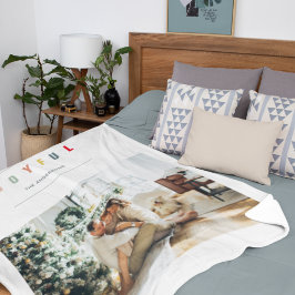 シンプルモダンクリスマス写真 | Joyful Holiday シェルパブランケット