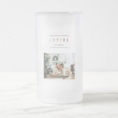 シンプルモダンクリスマス写真 | Joyful Holiday フロストグラスビールジョッキ (中央)