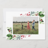 シンプルモダンクリスマス白雪挨拶の写真 シーズンカード (正面)