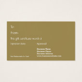 シンプルモダンクリスマス赤金ゴールドギフトカード (裏面)