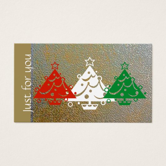 シンプルモダンクリスマス赤金ゴールドギフトカード (正面)