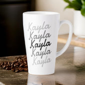 シンプルモダンクールタイポグラフィ名 カフェラテマグ