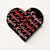 シンプルモダンクールタイポグラフィ名 ノートブック (裏面)