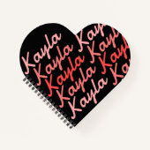 シンプルモダンクールタイポグラフィ名 ノートブック (正面)