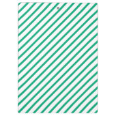 シンプルモダングリーンブルーラインストライプ クリップボード (裏面)