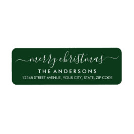シンプルモダングリーンメリークリスマス ラベル