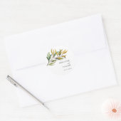 シンプルモダング結婚リー ラウンドシール (封筒)