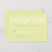 シンプルモダング結婚リー 出欠カード (正面/裏面)