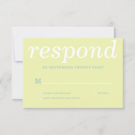 シンプルモダング結婚リー 出欠カード