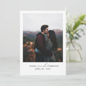 シンプルモダンコラージュミニマル写真ユニーク セーブザデート (スタンド正面)