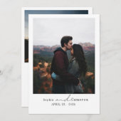 シンプルモダンコラージュミニマル写真ユニーク セーブザデート (正面/裏面)