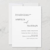 シンプルモダンコンテンポラリー写真結婚の 招待状 (正面)