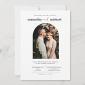 シンプルモダンコンテンポラリー写真結婚の 招待状 (正面)