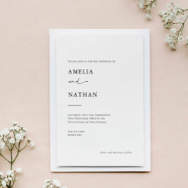 シンプルモダンコンテンポラリー写真結婚の 招待状