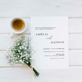 シンプルモダンコンテンポラリー写真結婚の 招待状