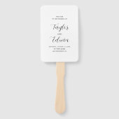 シンプルモダンコンテンポラリー結婚式 プログラム ハンドファン (正面)