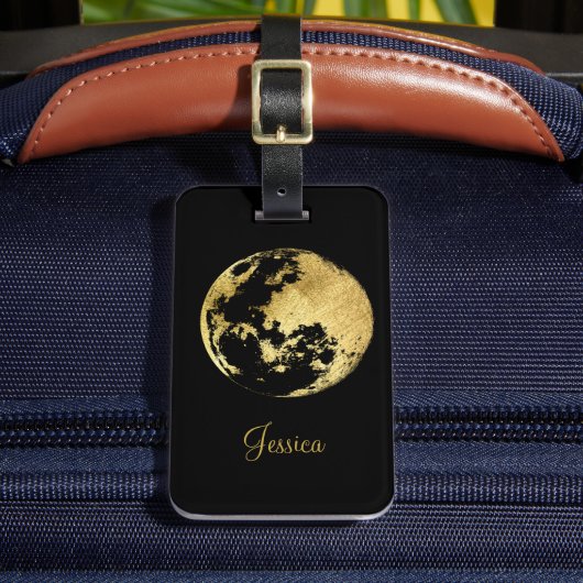 シンプルモダンゴールデンの地図 ラゲッジタグ (正面インサイチュ2)