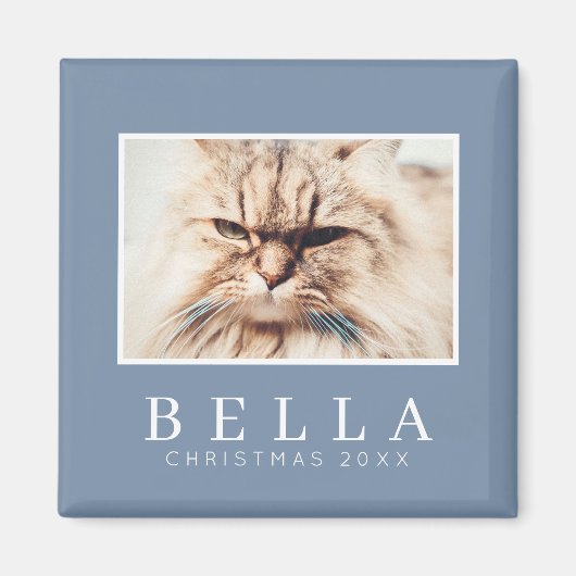 シンプルモダンシックカスタムファミリーペットホリデー マグネット (正面)