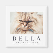 シンプルモダンシックカスタムファミリーペットホリデー マグネット (正面)