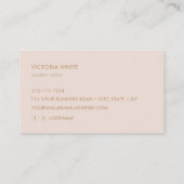 シンプルモダンシックユニークプロフェッショナル淡い色の赤面 名刺 (裏面)