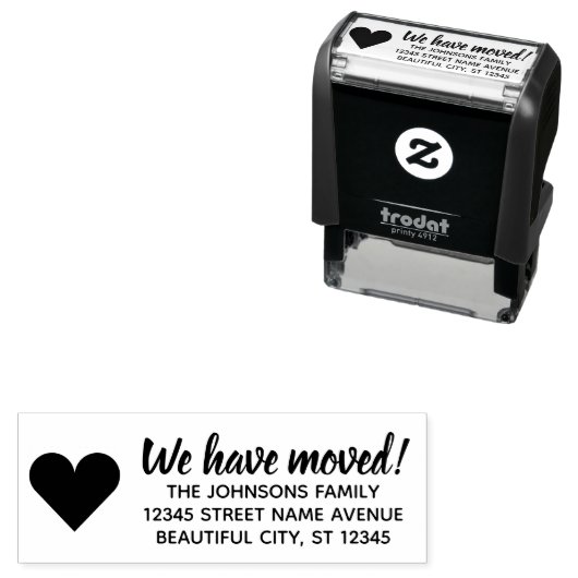 シンプルモダンシック引っ越しました新しいアドレスの移動 セルフインキングスタンプ (インサイチュ)