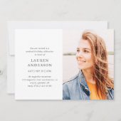 シンプルモダンシック誕生祝い 招待状 (正面)