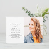 シンプルモダンシック誕生祝い 招待状 (スタンド正面)