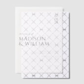 シンプルモダンシック・ブラック&ホワイト結婚ズ ベラム紙招待状 (オフセット (招待状))