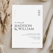 シンプルモダンシック・ブラック&ホワイト結婚ズ 招待状