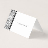 シンプルモダンシルバーとブラックの結婚ありがとう (裏面)