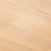 シンプルモダンシ結婚ック アクリル招待状 (レイダウン)