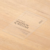 シンプルモダンシ結婚ック アクリル招待状 (レイダウン)