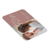 シンプルモダンスクリプトの写真を保存結婚する マグネット (右側)