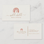 シンプルモダンスクリプトトレンディーレインボー 名刺 (正面/裏面)