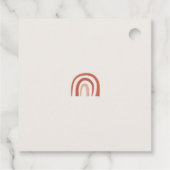 シンプルモダンスクリプトトレンディー抽象芸術レインボー フェイバータグ (裏面)