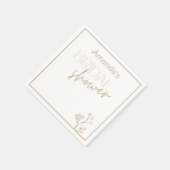 シンプルモダンスクリプトブライダルシャワー スタンダードカクテルナプキン (角)