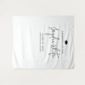 シンプルモダンスクリプト名卒業パーティ タペストリー (正面(横))