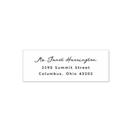 シンプルモダンスクリプト差出人住所 セルフインキングスタンプ