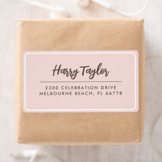 シンプルモダンスクリプト差出人住所 ラベル (インサイチュ)