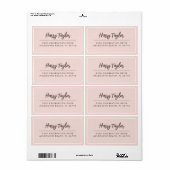 シンプルモダンスクリプト差出人住所 ラベル (フルシート)