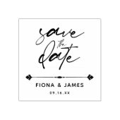 シンプルモダンスクリプト日付の保存 ラバースタンプ (インプリント)