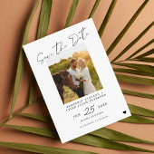 シンプルモダンスクリプト結婚写真 セーブザデート