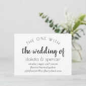 シンプルモダンスクリプト | ～と一結婚つ 招待状 (スタンド正面)