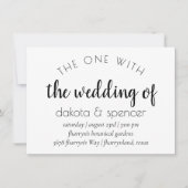 シンプルモダンスクリプト | ～と一結婚つ 招待状 (正面)