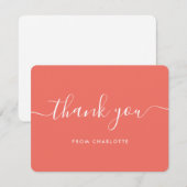 シンプルモダンスクリプト サンキューカード (正面/裏面)