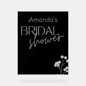 シンプルモダンスクリプト ブライダルシャワー アクリルサイン (正面)