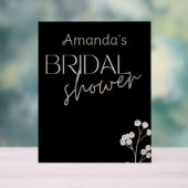 シンプルモダンスクリプト ブライダルシャワー アクリルサイン (ニュートラル)